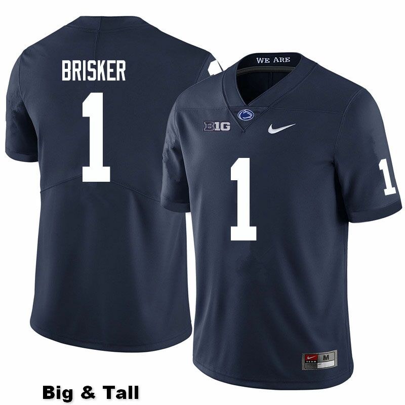 NCAA Nike Men's Penn State Nittany Lions Jaquan Brisker #1 College Football Authentic Big & Tall Navy Stitched Jersey TNP7498JM